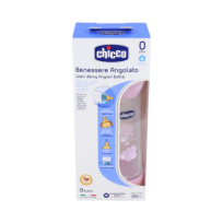 Chicco biberón angular rosa...